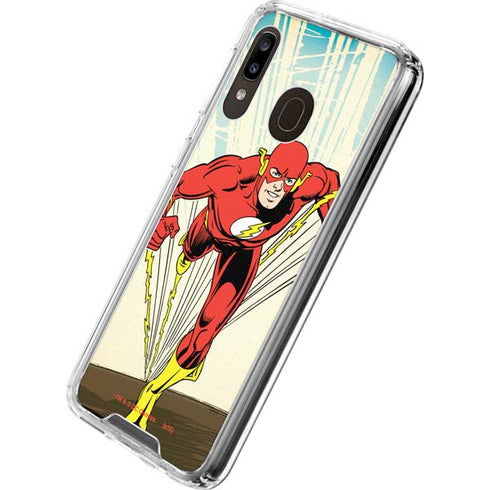 DC Comics The Flash Classic Art Sprint Pose Galaxy A30 Clear Case