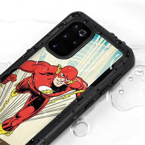 DC Comics The Flash Classic Art Sprint Pose Galaxy S20 Plus Waterproof Case
