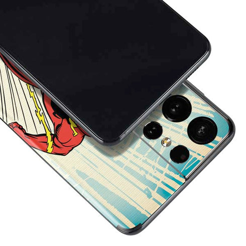 DC Comics The Flash Classic Art Sprint Pose Galaxy S21 Ultra 5G Skin