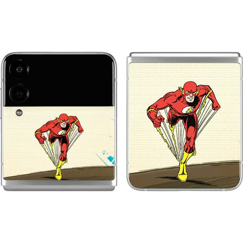 DC Comics The Flash Classic Art Sprint Pose Galaxy Z Flip4 5G Skin