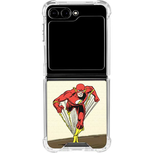 DC Comics The Flash Classic Art Sprint Pose Galaxy Z Flip5 5G Clear Case