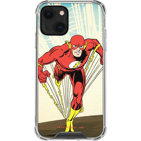 DC Comics The Flash Classic Art Sprint Pose iPhone 13 Mini Clear Case