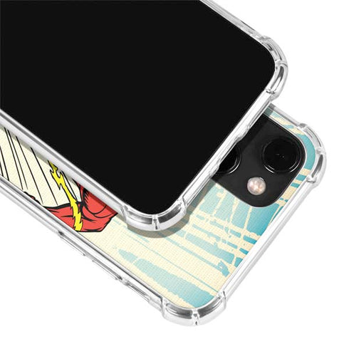 DC Comics The Flash Classic Art Sprint Pose iPhone 14 Clear Case