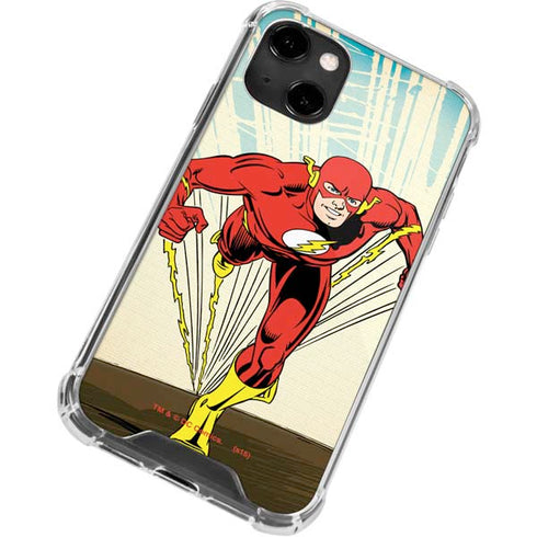 DC Comics The Flash Classic Art Sprint Pose iPhone 14 Clear Case
