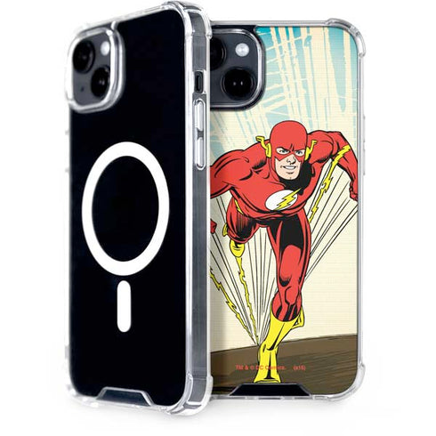 DC Comics The Flash Classic Art Sprint Pose iPhone 15 MagSafe Case