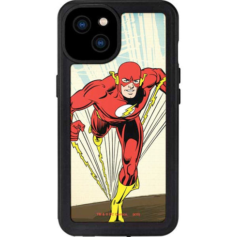 DC Comics The Flash Classic Art Sprint Pose iPhone 15 Plus Waterproof Case