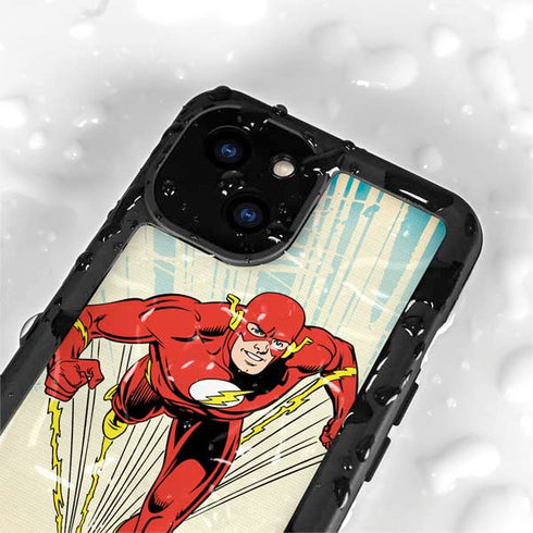 DC Comics The Flash Classic Art Sprint Pose iPhone 15 Plus Waterproof Case