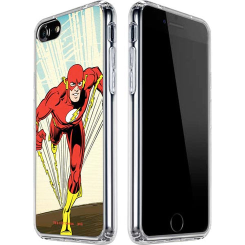 DC Comics The Flash Classic Art Sprint Pose iPhone SE (2nd & 3rd Gen) Clear Case