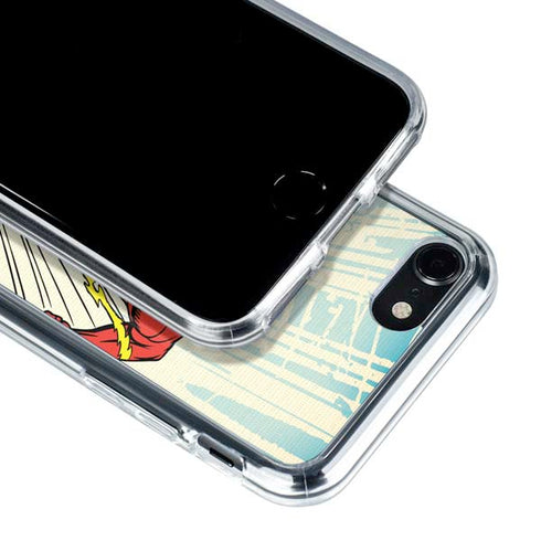 DC Comics The Flash Classic Art Sprint Pose iPhone SE (2nd & 3rd Gen) Clear Case