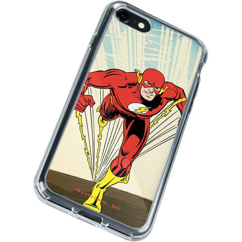 DC Comics The Flash Classic Art Sprint Pose iPhone SE (2nd & 3rd Gen) Clear Case