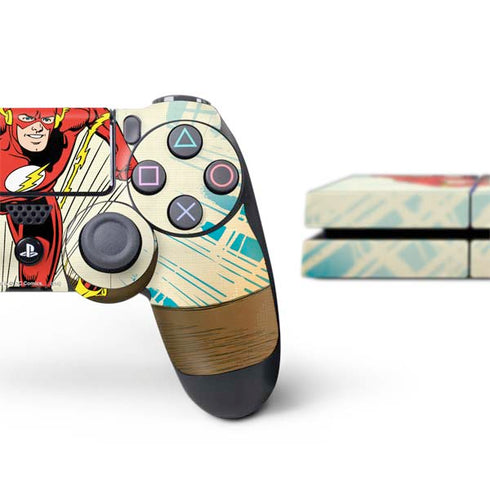DC Comics The Flash Classic Art Sprint Pose PS4 Console and Controller Bundle Skin