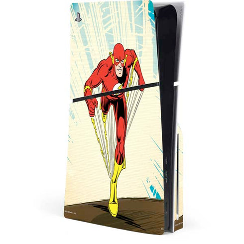 DC Comics The Flash Classic Art Sprint Pose PS5 Slim Disk Console Skin
