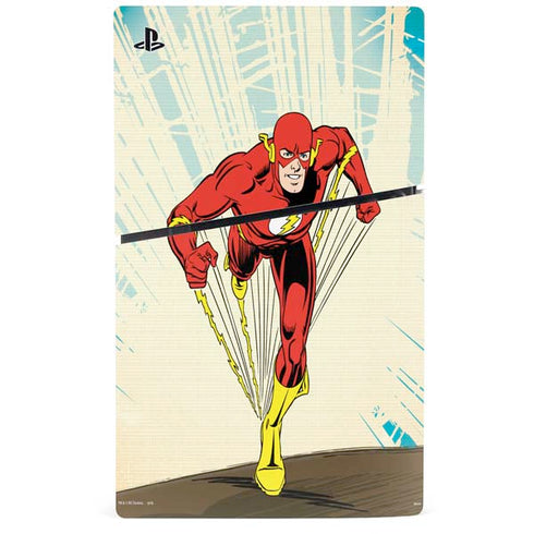 DC Comics The Flash Classic Art Sprint Pose PS5 Slim Disk Console Skin