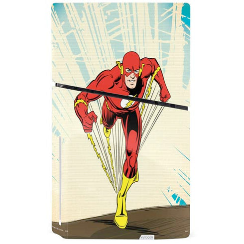 DC Comics The Flash Classic Art Sprint Pose PS5 Slim Disk Console Skin