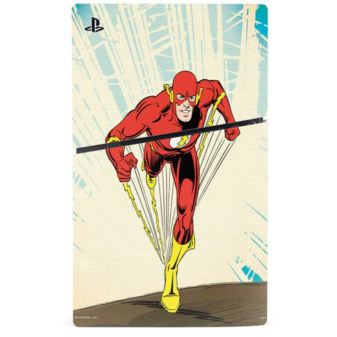 DC Comics The Flash Classic Art Sprint Pose PS5 Slim Digital Edition Bundle Skin
