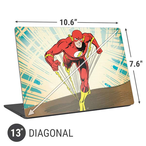 DC Comics The Flash Classic Art Sprint Pose Universal Laptop 13in (10.6 x 7.6in) Skin