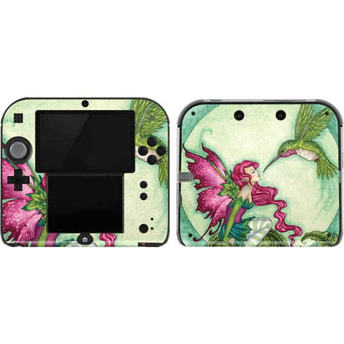 Amy Brown Flirting Fairy and Hummingbird Nintendo 2DS Skin