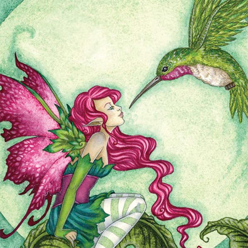 Amy Brown Flirting Fairy and Hummingbird Nintendo 2DS XL (2017) Skin