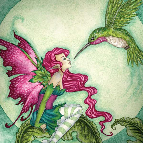 Flirting Fairy and Hummingbird by Amy Brown Dell Alienware Skin