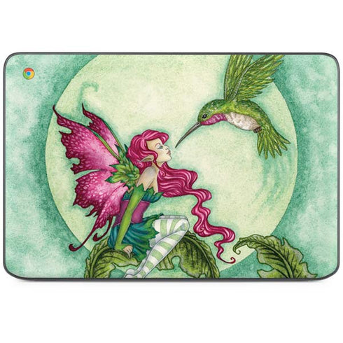 Flirting Fairy and Hummingbird by Amy Brown HP Chromebook Skin