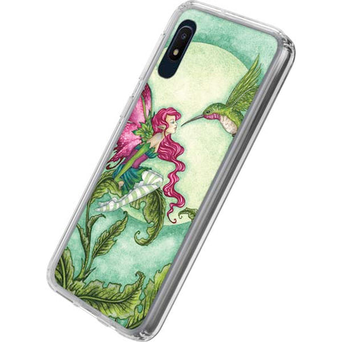 Amy Brown Flirting Fairy and Hummingbird Galaxy A10e Clear Case