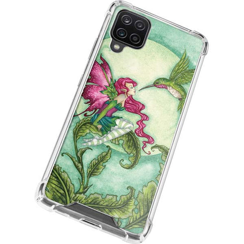 Amy Brown Flirting Fairy and Hummingbird Galaxy A12 Clear Case