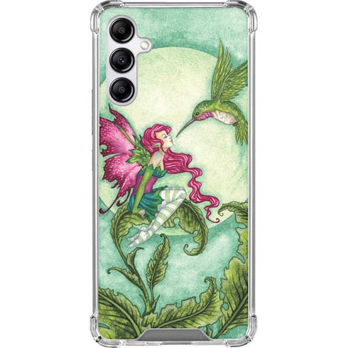 Amy Brown Flirting Fairy and Hummingbird Galaxy A14 5G Clear Case