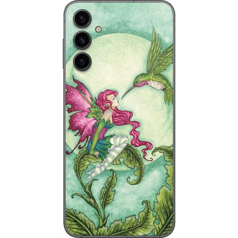 Amy Brown Flirting Fairy and Hummingbird Galaxy A14 5G Skin