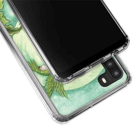 Amy Brown Flirting Fairy and Hummingbird Galaxy A21 Clear Case