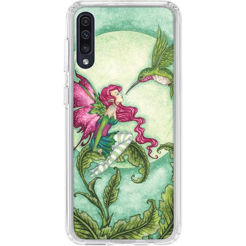 Amy Brown Flirting Fairy and Hummingbird Galaxy A50 Clear Case