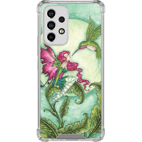 Amy Brown Flirting Fairy and Hummingbird Galaxy A53 5G Clear Case
