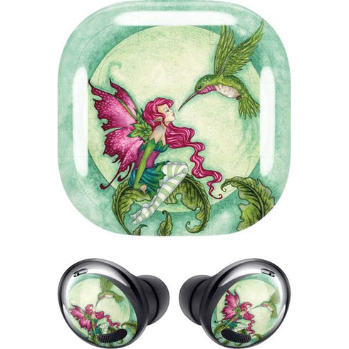 Amy Brown Flirting Fairy and Hummingbird Galaxy Buds Pro Skin