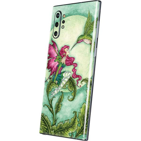 Amy Brown Flirting Fairy and Hummingbird Galaxy Note 10 Plus Skin