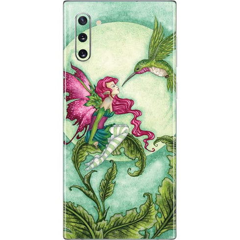 Amy Brown Flirting Fairy and Hummingbird Galaxy Note 10 Skin