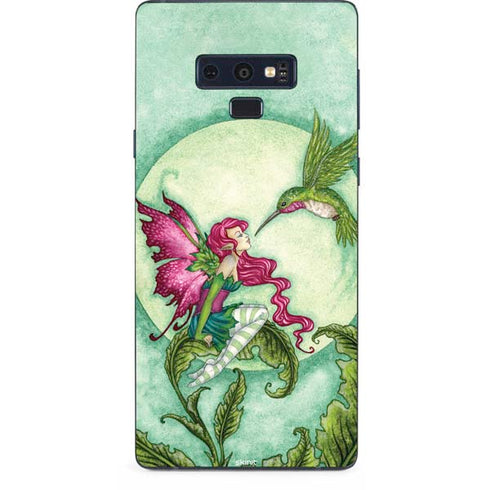 Amy Brown Flirting Fairy and Hummingbird Galaxy Note 9 Skin