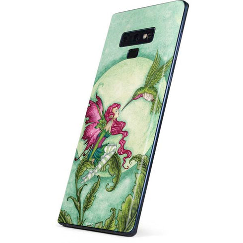 Amy Brown Flirting Fairy and Hummingbird Galaxy Note 9 Skin