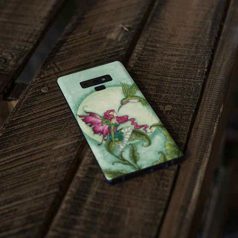 Amy Brown Flirting Fairy and Hummingbird Galaxy Note 9 Skin