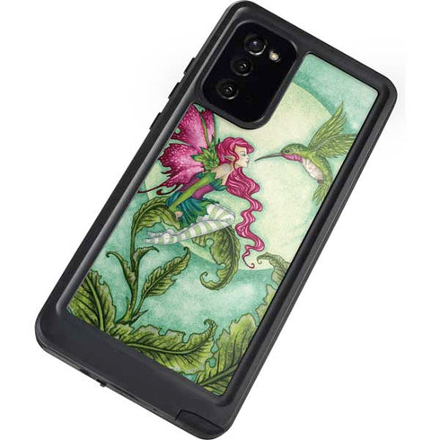Amy Brown Flirting Fairy and Hummingbird Galaxy Note20 5G Waterproof Case