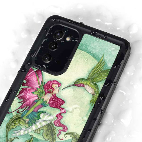 Amy Brown Flirting Fairy and Hummingbird Galaxy Note20 5G Waterproof Case