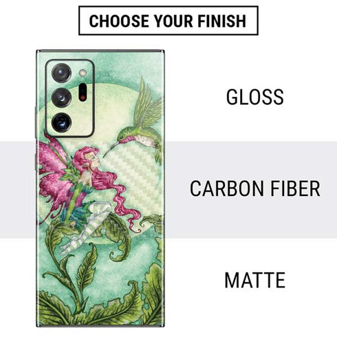 Amy Brown Flirting Fairy and Hummingbird Galaxy Note20 Ultra 5G Skin