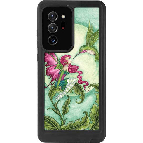 Amy Brown Flirting Fairy and Hummingbird Galaxy Note20 Ultra 5G Waterproof Case