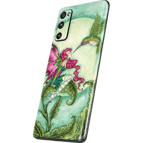 Amy Brown Flirting Fairy and Hummingbird Galaxy S20 Fan Edition Skin