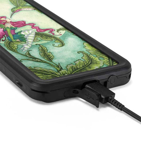 Amy Brown Flirting Fairy and Hummingbird Galaxy S20 Plus Waterproof Case