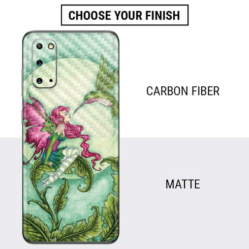 Amy Brown Flirting Fairy and Hummingbird Galaxy S20 Skin