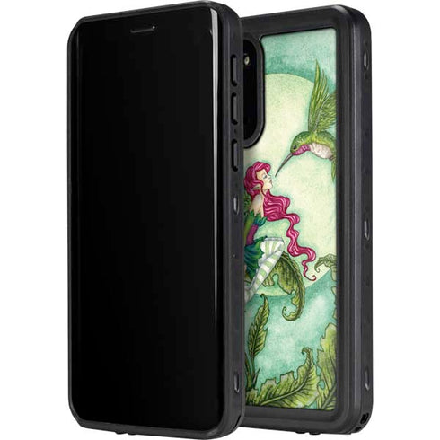 Amy Brown Flirting Fairy and Hummingbird Galaxy S20 Waterproof Case