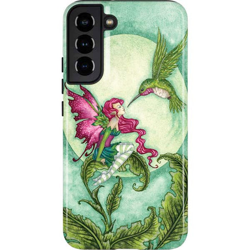 Amy Brown Flirting Fairy and Hummingbird Galaxy S22 Plus Pro Case