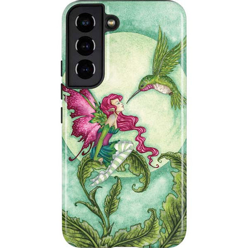 Amy Brown Flirting Fairy and Hummingbird Galaxy S22 Pro Case