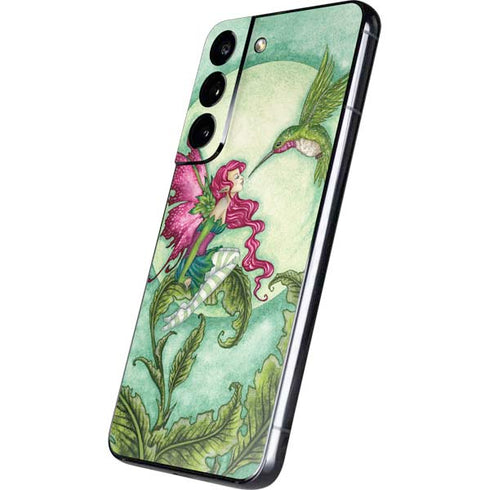 Amy Brown Flirting Fairy and Hummingbird Galaxy S22 Skin