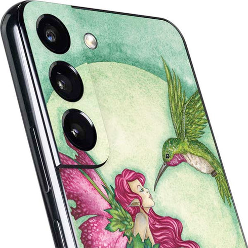 Amy Brown Flirting Fairy and Hummingbird Galaxy S22 Skin