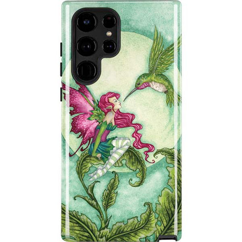 Amy Brown Flirting Fairy and Hummingbird Galaxy S22 Ultra Pro Case